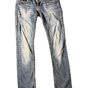 Vigoss Women’s "The New York" Straight Leg Jeans - Heavy Stitch Y2K 25x32